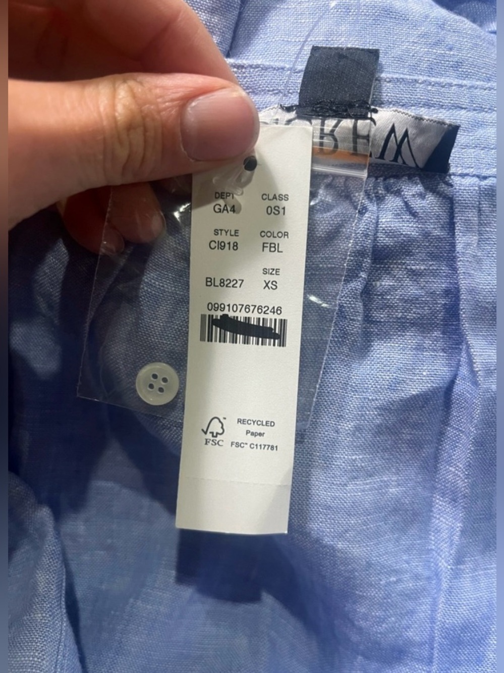 J.Crew Cabana dress in linen in French blue - Picture 11 of 12